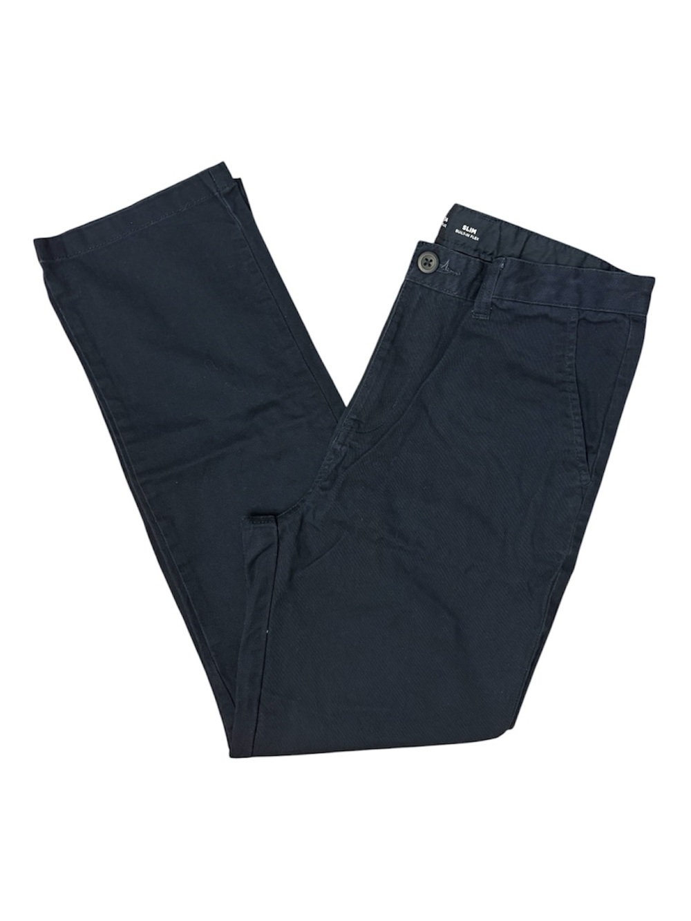 2 Pairs Old Navy Boys Slim Built-In Flex Chino Pants- Dark Navy - 14 Plus